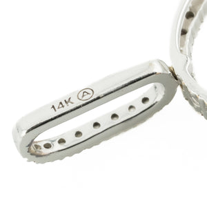 IGI 1.50ctw Diamond Accented Oval Pendant in 14K White Gold - Chain Not Included