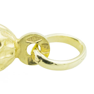 Gold Peanut Charm Pendant in 14K Yellow Gold - 1.3 Grams