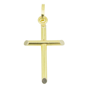 Gold Cross Pendant in 18K Yellow Gold - 1.4 Grams