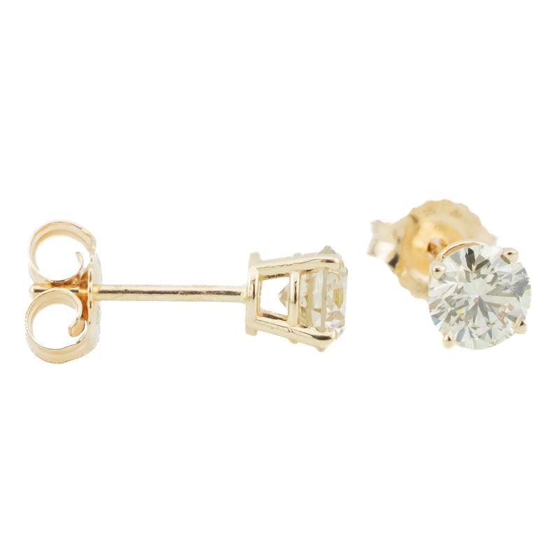 0.75ctw Round Diamond Solitaire Stud Earrings in 14K Rose Gold