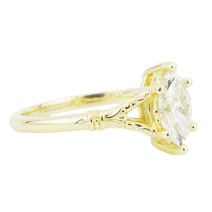 IGI Leo 0.80ct Marquise E/VS1 Diamond Solitaire Engagement Ring in 14K Yellow Gold - Size 7