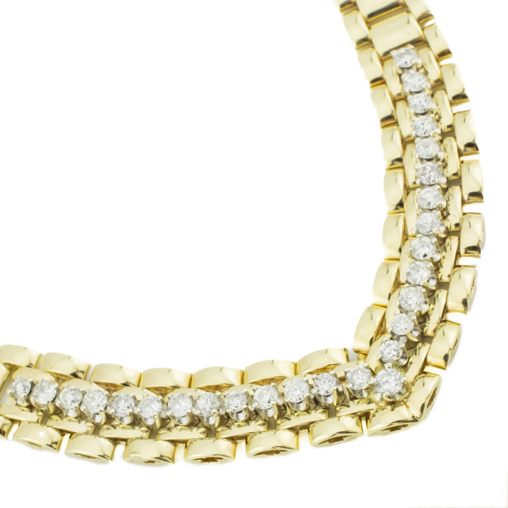 1.00ctw Round Brilliant Diamond Accented Necklace 17" in 14K Yellow Gold