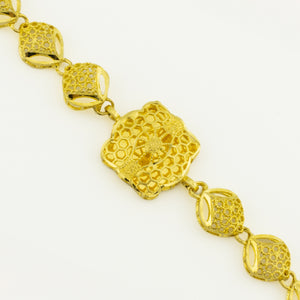 Fancy 8" Gold Bracelet in 22K Yellow Gold - 10.5 grams