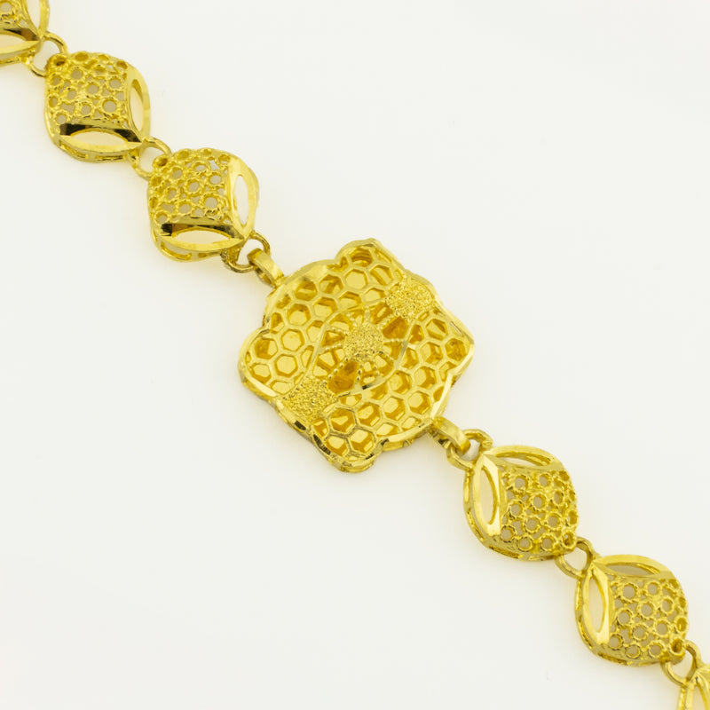 Fancy 8" Gold Bracelet in 22K Yellow Gold - 10.5 grams