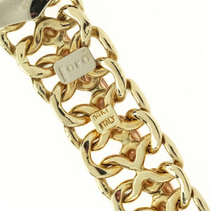 Faro Gold Fashion Bracelet 8" in 14K Three Tone Gold