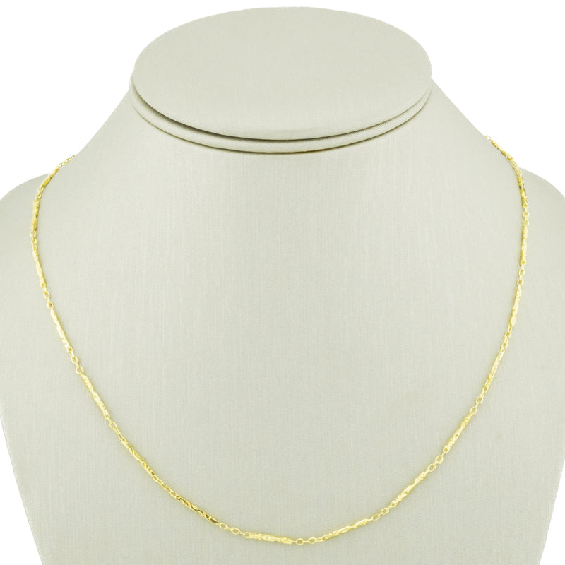 1mm Wide Fancy 17" Chain Necklace in 22K Yellow Gold - 6.2 Grams