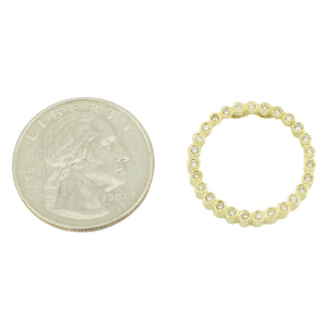 0.25ctw Diamond Accented Circle Pendant in 10K Yellow Gold - Chain Not Included