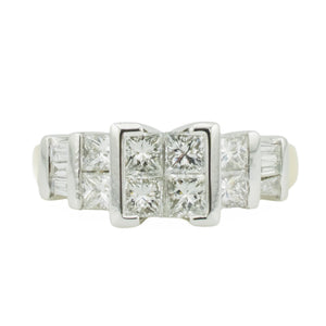 1.00ctw Diamond Cluster Lady's Ring in 14K Two-Tone Gold - Size 5.75