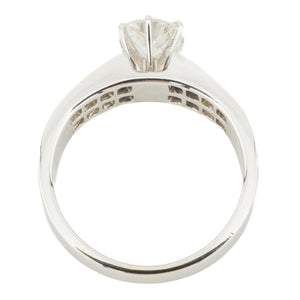 0.60ct Round Brilliant & Diamond Accented Engagement Ring in 18K White Gold - 5