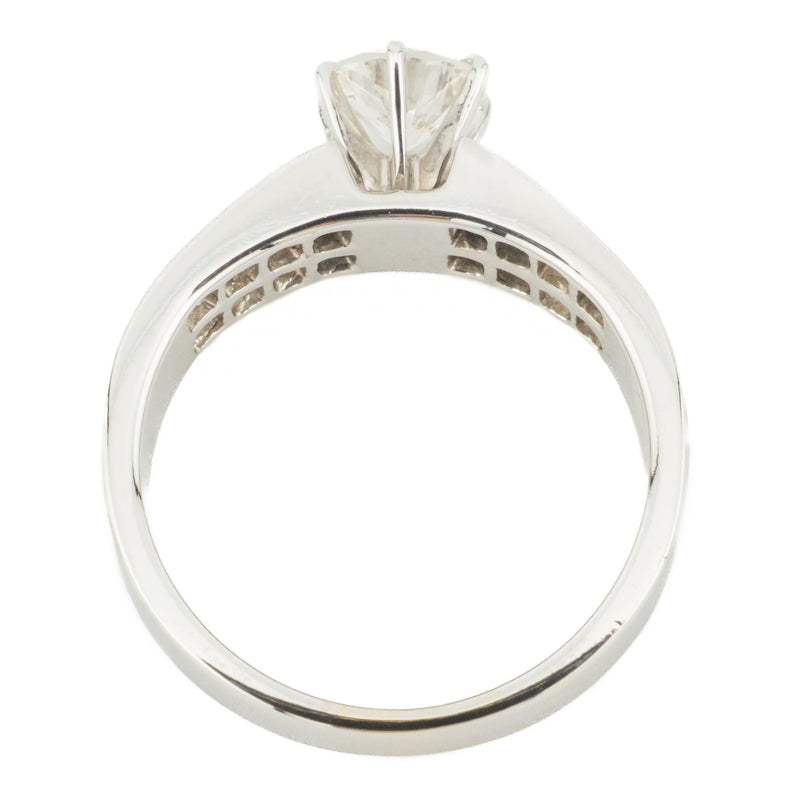 0.60ct Round Brilliant & Diamond Accented Engagement Ring in 18K White Gold - 5