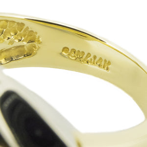 Fashion Gold Ring in 14K Two Tone Gold - Size 6.25