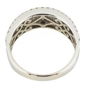 1.00ctw Diamond Cluster Fashion Ring in 14K White Gold - Size 8.25