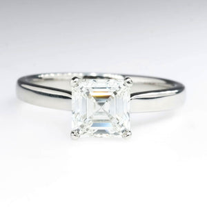 GIA 1.51ct VS1/H Asscher Diamond Engagement Ring in Platinum