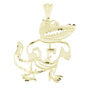 Gold Gators Pendant in 14K Yellow Gold - 1.8grams