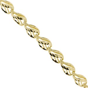 8mm Wide Gold Fashion Bracelet 7.5" in 14K Yellow Gold