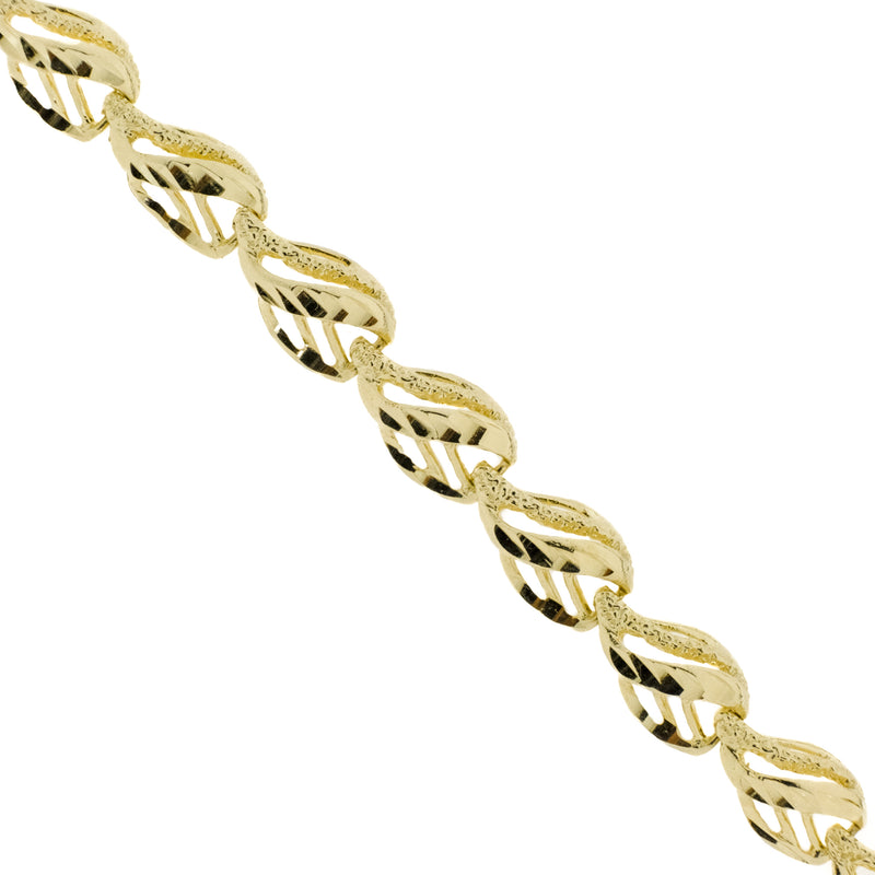 8mm Wide Gold Fashion Bracelet 7.5" in 14K Yellow Gold