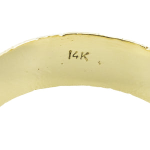 5.75mm Wide Alligator Pattern Band in 14K Yellow Gold - Size 8