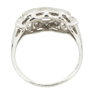 0.60ctw Vintage Diamond Fashion Ring in 14K White Gold - Size 7
