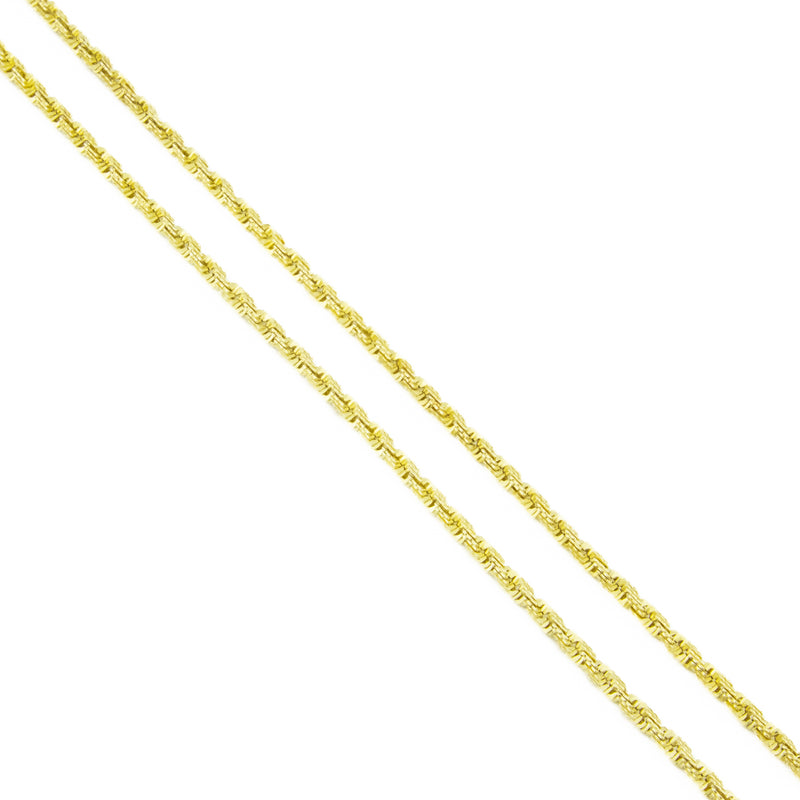 2.7mm Wide Fancy Rope 18" Chain Necklace in 14K Yellow Gold - 12 Grams