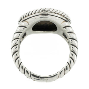 David Yurman 0.14ctw Diamond Cable Coil Ring in Sterling Silver - Size 6.5