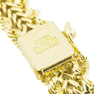 8mm Wide Franco and Rope Fashion Chain Necklace 17" in 18K Yellow Gold - 145.6 Grams