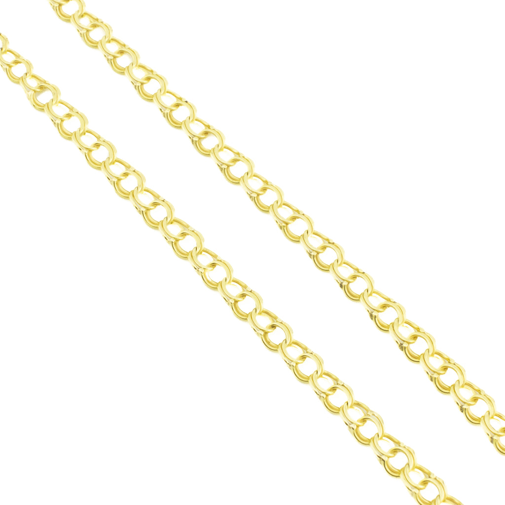 3.5mm Wide Fashion Chain Necklace 18" in 18K Yellow Gold - 9g