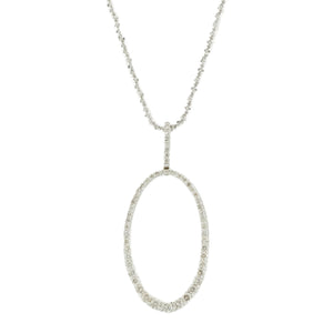 IGI 1.50ctw Diamond Accented Oval Pendant in 14K White Gold - Chain Not Included