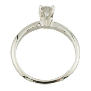 GIA 0.50ct Round Diamond SI2/F Solitaire Engagement Ring in 18K White Gold