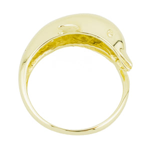 Dolphin Gold Ring in 14K Yellow Gold - Size 5.75