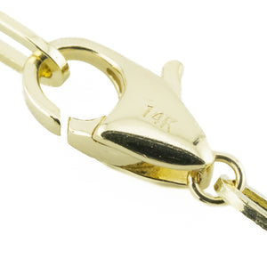 1.28ctw Diamond Bezel Set Paperclip Stationed 18" Necklace in 14K Two-Tone Gold