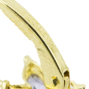 Multicolor Butterfly Earrings in 14K Yellow Gold - 1.9 Grams