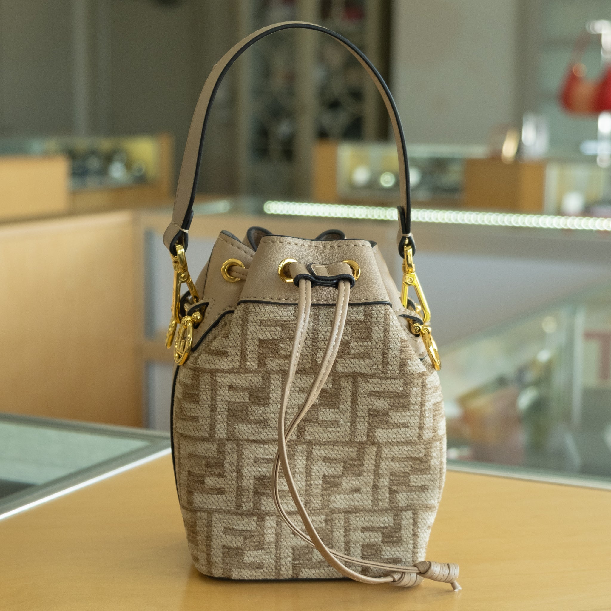 FENDI Mon Tresor Dove Gray Tapestry Fabric Mini Bag – Oaks Jewelry