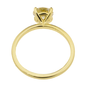 1.24ctw Round Brilliant Solitaire Diamond Engagement Ring in 14K Yellow Gold Size 6.75