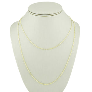 1.6mm Wide Paperclip Chain Necklace 36" in 14K Yellow Gold - 7.2 Grams
