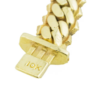 6.00ctw Diamond Accented 7.5" Curb Bracelet in 10K Yellow Gold - 16.3 Grams