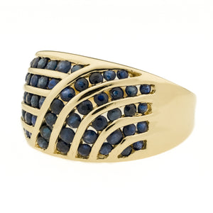 1.30ctw Sapphire Accented Ring in 14K Yellow Gold - Size 7.75