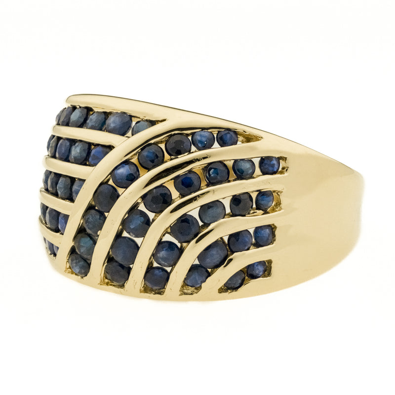 1.30ctw Sapphire Accented Ring in 14K Yellow Gold - Size 7.75