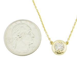 0.90ctw Round Brilliant Diamond Solitaire 18" Necklace in 14K Yellow Gold