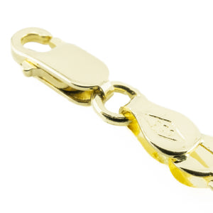 4mm Wide Fancy Fashion Link Bracelet 7" in 18K Yellow Gold - 3.6grams