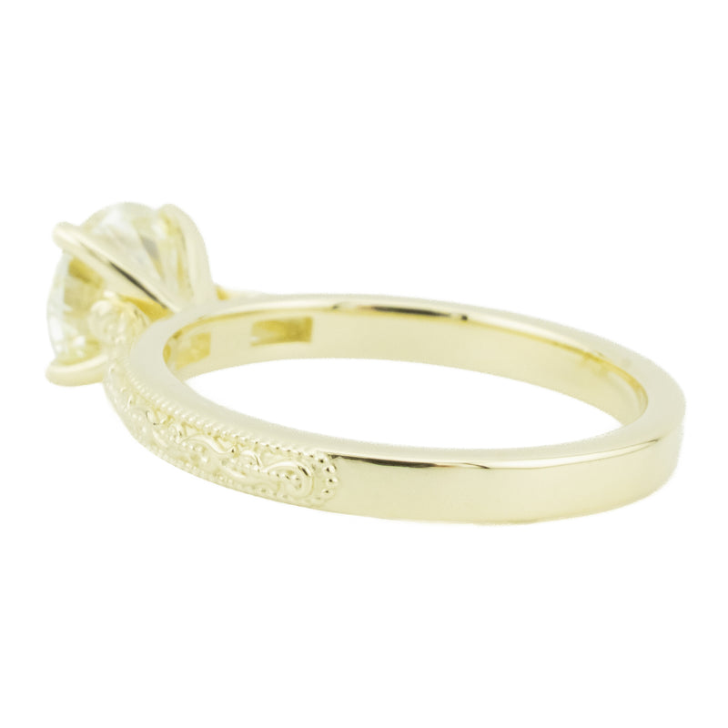 1.25ctw Round Diamond L/SI1 Solitaire Engagement Ring in 14K Yellow Gold - Size 6.75