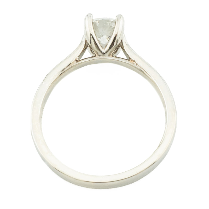 0.85ctw Round Diamond I/I1 Solitaire Engagement Ring in 14K White Gold