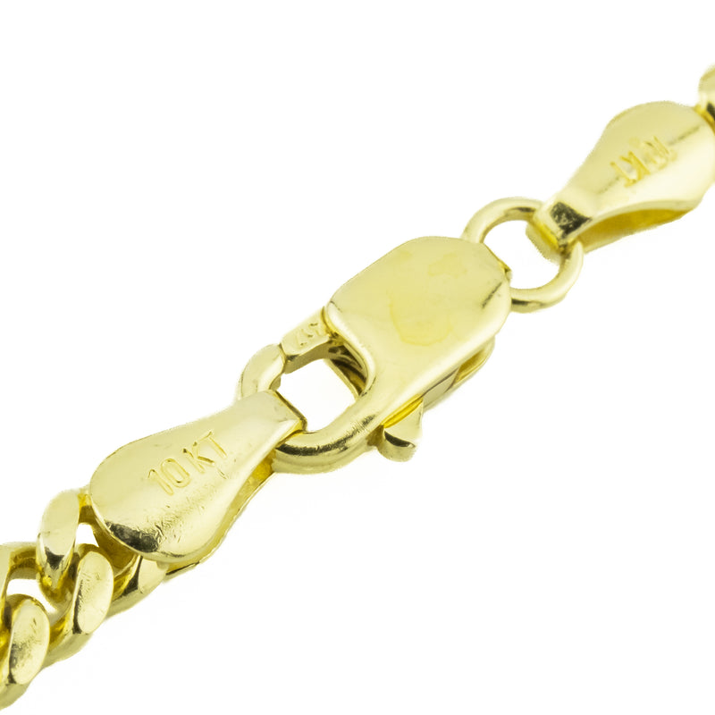 3.5mm Wide Curb Link 32" Chain in 10K Yellow Gold - 28grams