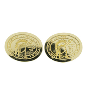Tiffany & Co. West Point Cufflinks in 14K Yellow Gold - 17.1 Grams