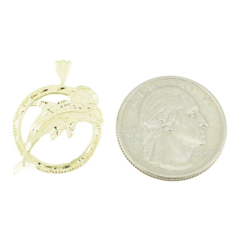 Miami Dolphins Pendant Charm in 14K Yellow Gold - 1.9 grams