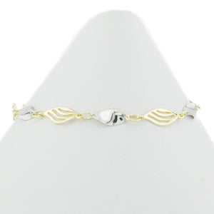 5mm Wide Fancy Fashion Link Bracelet 6.5" in 14K Yellow Gold - 2.4 grams