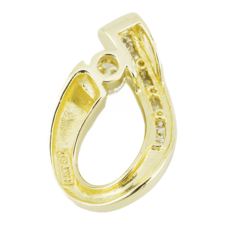 0.50ctw Round Brilliant Diamond Accented Pendant in 14K Yellow Gold