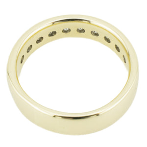 0.75ctw Round Diamond Men's Wedding Band Ring in 14K Yellow Gold
