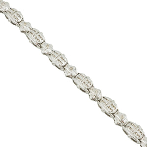1.00ctw Diamond Accented 9" Gents Bracelet in 14K White Gold - 48 Grams