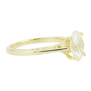 1.65ct SI1/L Oval Diamond Solitaire Engagement Ring in 14K Yellow Gold - Size 7