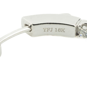 2.55ctw Diamond Hoop Earrings in 18K White Gold